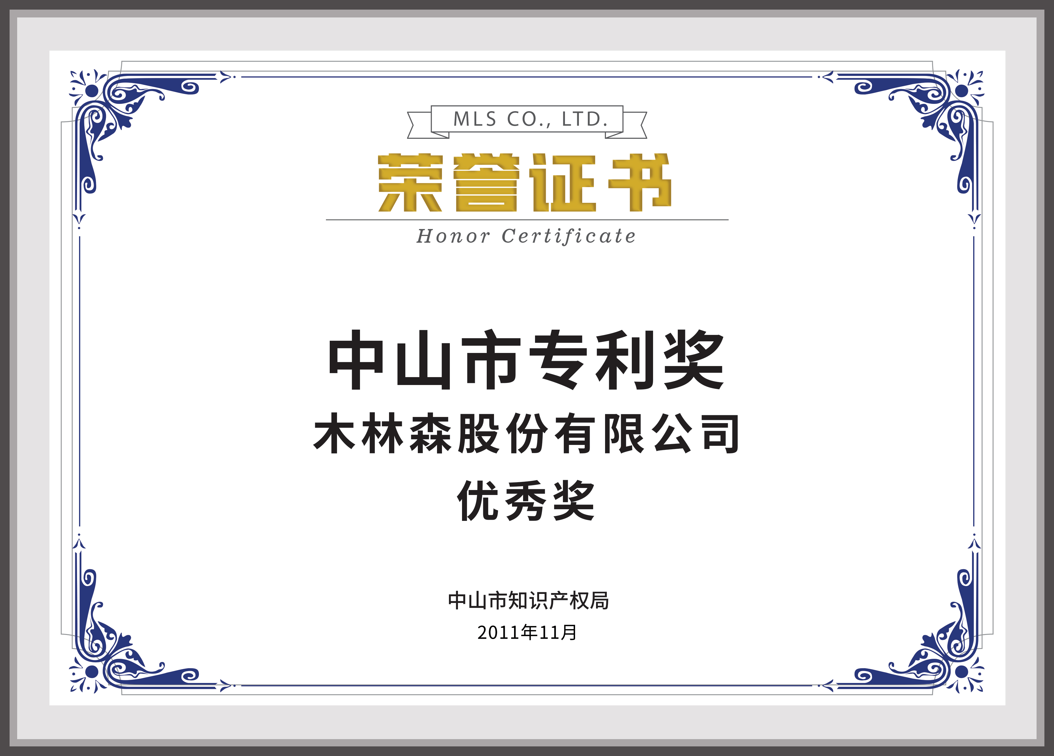 中山市专利优秀奖