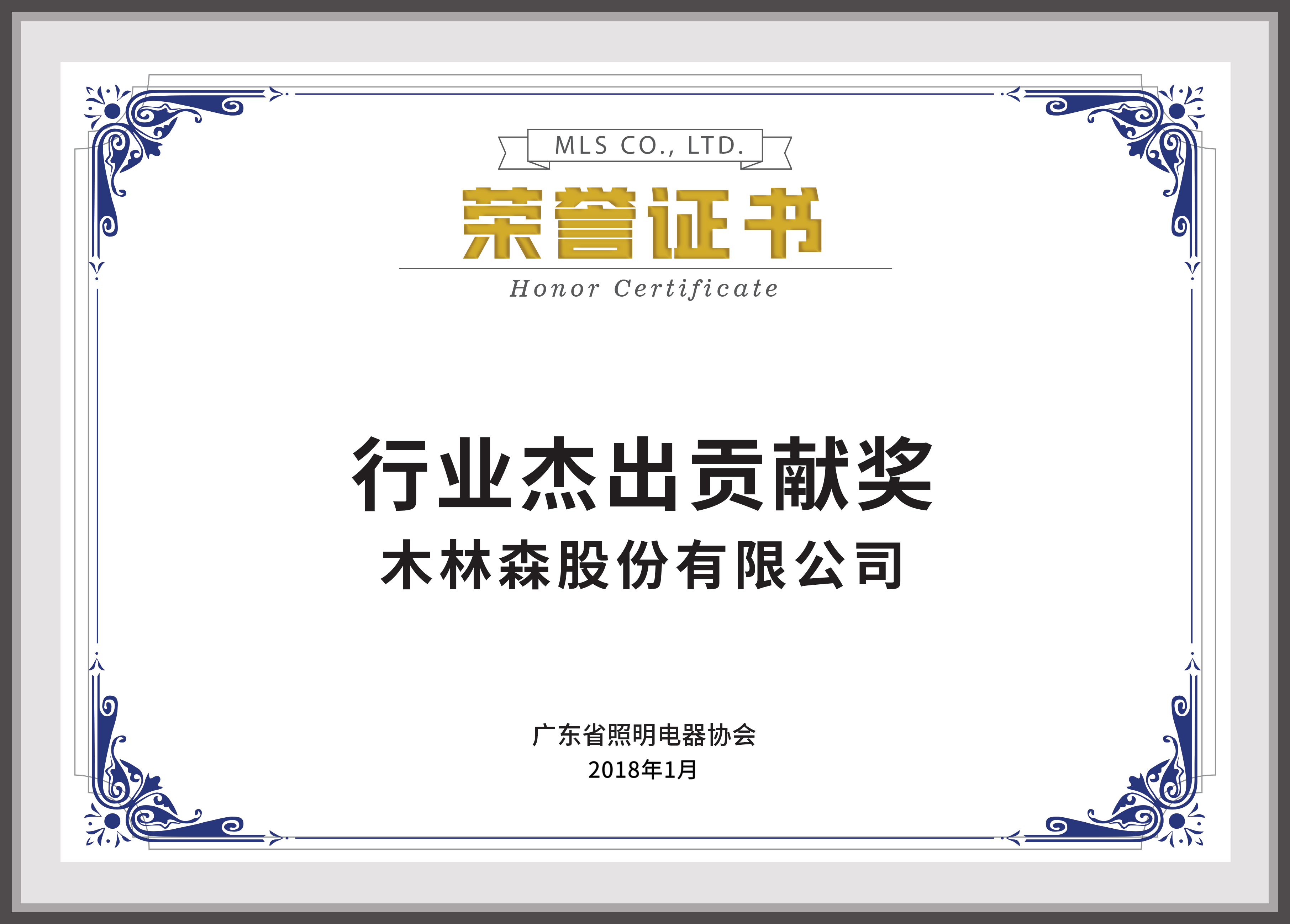 行业杰出贡献奖